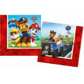 Papīra salvetes &quot;Paw Patrol Let&#39;&#39;s Roll&quot;, izmērs 33 x 33 cm, 20 gab.