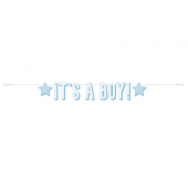 It's a boy banner, blue