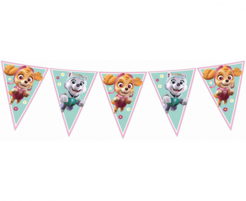 Flag banner Paw Patrol Skye and Everest