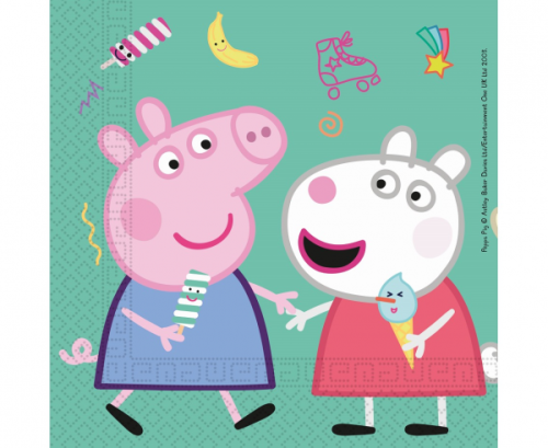 Papīra salvetes Peppa Pig, izmērs 33x33 cm, 20 gab