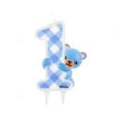 Jumbo svece &quot;Blue Teddy&quot;, cipars 1