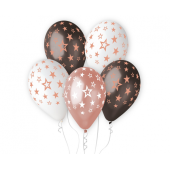 Balloon Premium Hel stars rose gold, 13 inches/ 6 pcs.
