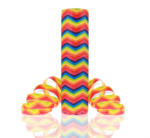 Paper streamer Rainbow Chevron, 8p/4m, 1 pc.