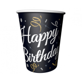 Paper cups B&C Happy Birthday, 6 pcs