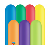 Balloons modeling QL 260, pastel Carnival mix  / 100 pcs.