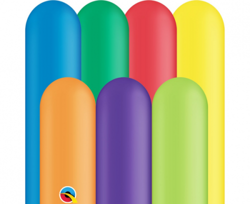 Balloons modeling QL 260, pastel Carnival mix  / 100 pcs.