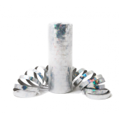 Holographic Streamer, silver / 24 pieces
