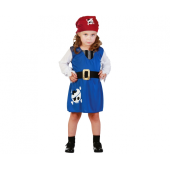 Blue Pirate Girl role-play set (dress, belt, headpiece), size 98/104
