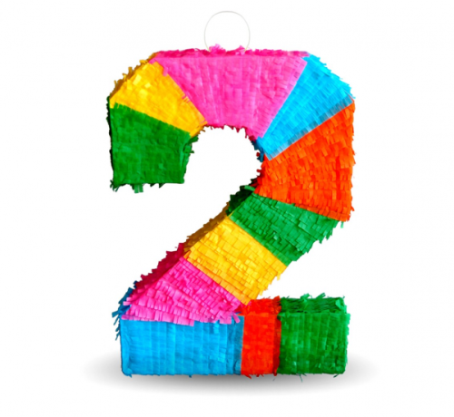Pinata cipars 2;, izmērs 50x35x7,5 cm