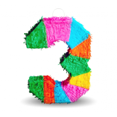 Pinata digit "3", 50x35x7.5 cm