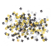 Folijas konfeti B&amp;C no 18, 18g, melns / sudrabs / zelts asorti