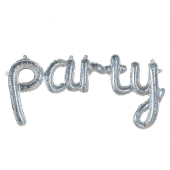 Воздушный шар из фольги - надпись &quot;Party&quot;, голографическая, 45 &quot;.
