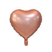 Folijas balons &amp;quot;Sirds&amp;quot;, matēts, rozā-zelts, 18 collas