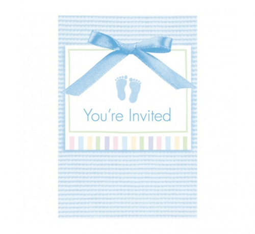 Invitations "Children Party", blue, 8 items