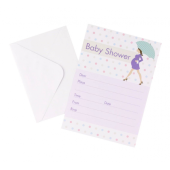 Invitations Showered With Love, 10 pcs.