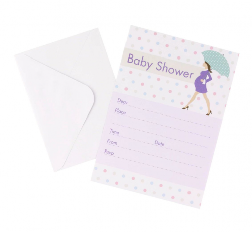 Invitations Showered With Love, 10 pcs.