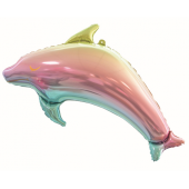 Folija balons Dolphin, varavīksnes krāsā, 93 cm