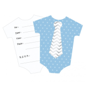 Invitations with envelope "Little boy", blue, 6 pcs