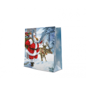 Gift bag PAW Santa is Coming, large, 26.5 x 13 x 33.5 cm