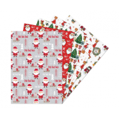 Wrapping gift paper PAW Neutral 13, assorted designs, 70 x 200 cm