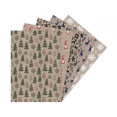 Wrapping gift paper PAW Kraft Neutral 1, assorted, 70 x 200 cm