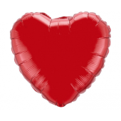 Folijas balons JUMBO FX — &quot;Sirds&quot; (sarkans)