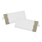 Paper name cards W&C, gold printing, 9x10cm, 6 pcs