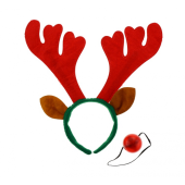 Antler headband w/flash nose on card