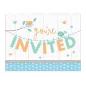 Invitations Baby boy, size 15,2 x 11,4, 8 pcs.