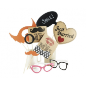 Photo booth props Vintage Affair, 10 pcs