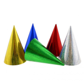 Holographic party hats / 144 pcs