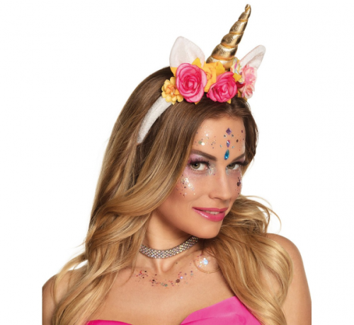 Headband Unicorn with roses