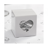 Place card holder Contemporary Heart, silver, 12 pcs