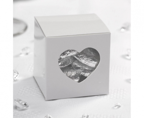 Place card holder Contemporary Heart, silver, 12 pcs