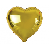 Folijas balons &quot;Sirds&quot;, zelts, 18&quot;