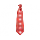 Glitter tie, sequins, red