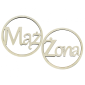 Wooden decoration Mąż i Żona, 42 cm, 2 pcs.