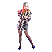 Prison Lady role-play costume (dress, hat), one size