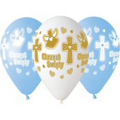 Balloon Premium Hel Baptism Chrzest święty boy, 13 inches / 5 pcs.