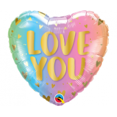 Фольгированный шар 18&quot; QL HRT Love you Ombre and Hearts