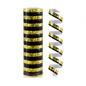 Holographic streamer gold-black / 24 pcs.
