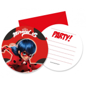 Invitations with envelopes Miraculous, 6 pcs