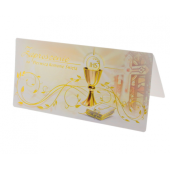 1st communion invitations, cream colour, 10 pcs.