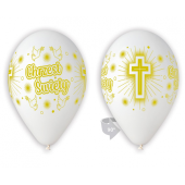 Balloon Premium Baptism Chrzest Święty, 12 inches / 5 pcs.
