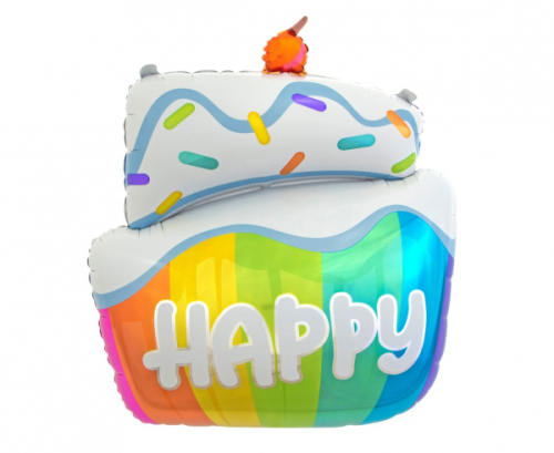 Folijas balons Happy Cake, 60 cm