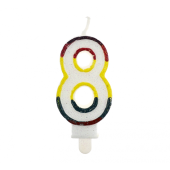 Свеча блеск с цифрой &quot;8&quot;