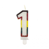 Mirdzoša svece ar ciparu &quot;1&quot;