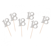 B&C Picks 18, silver, 6 pcs