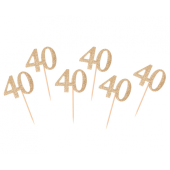 B&C Picks 40, gold, 6 pcs