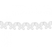Butterfly Garland, white, 360 cm
